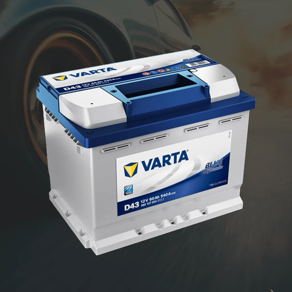 מצבר VARTA דגם D43 בקונטיינר.